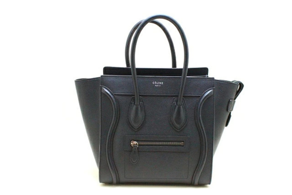Celine Luggage Tote Tote Bag Shopper Leather Black